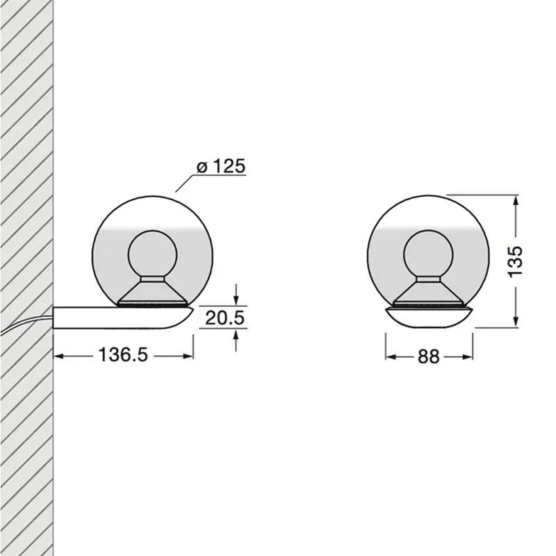 Occhio Luna Parete Wall Light | All Square Lighting