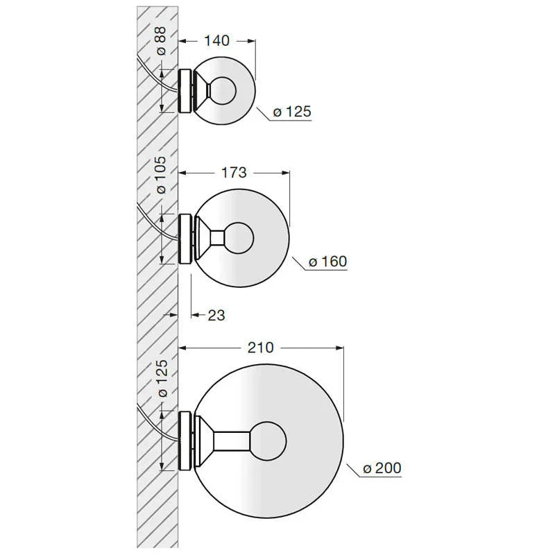 Occhio Luna Scura Up Wall Light | All Square Lighting