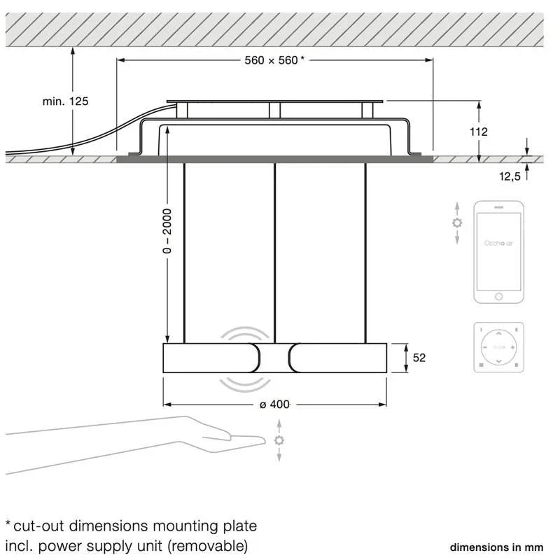 Occhio Mito Sospeso Cosmo Move 40 Pendant Light | All Square Lighting