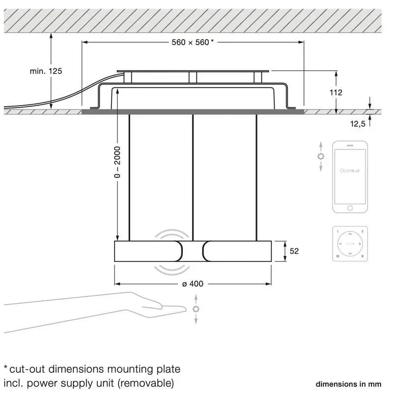 Occhio Mito Sospeso Cosmo Move 40 Pendant Light | All Square Lighting