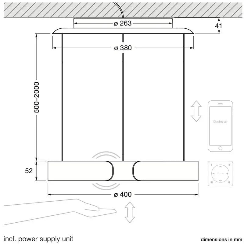 Occhio Mito Sospeso Move 40 Pendant Light | All Square Lighting