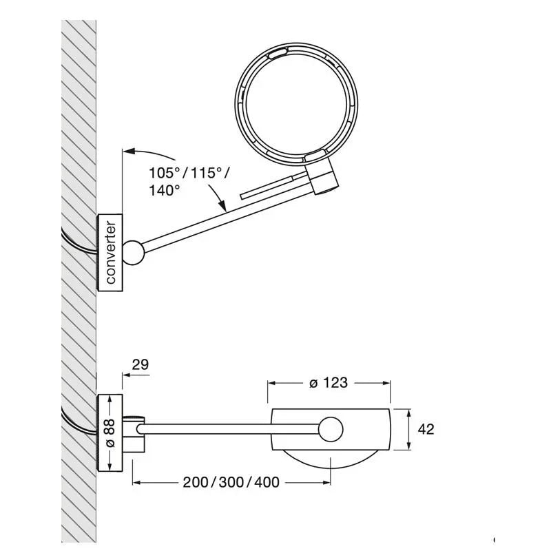 Occhio Sento Letto Up Wall Light | All Square Lighting
