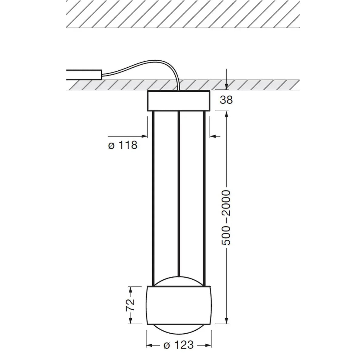 Occhio Sento Sospeso Flat Pendant Light | All Square Lighting