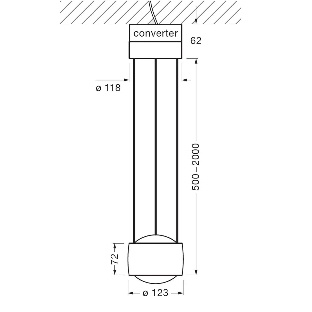 Occhio Sento Sospeso Up Pendant Light | All Square Lighting