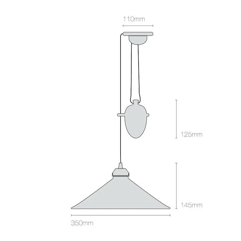 Original BTC Cobb Rise & Fall Large Pendant Light | All Square Lighting