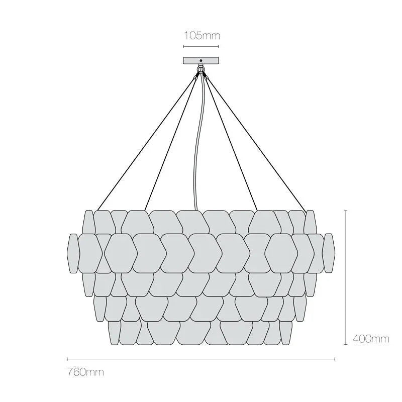 Original BTC Cranton Hexagonal Pendant Light | All Square Lighting