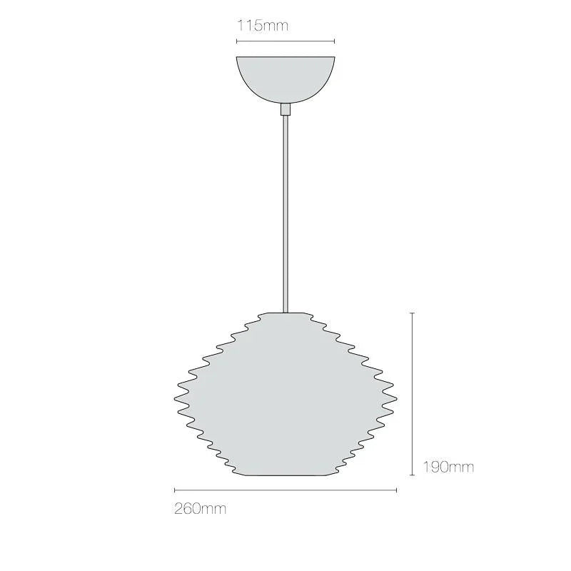 Original BTC Fin Horizontal Pendant Light | All Square Lighting