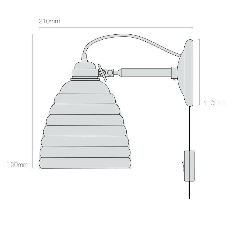 Original BTC Hector Bibendum Plug Switch & Cable Wall Light | All Square Lighting