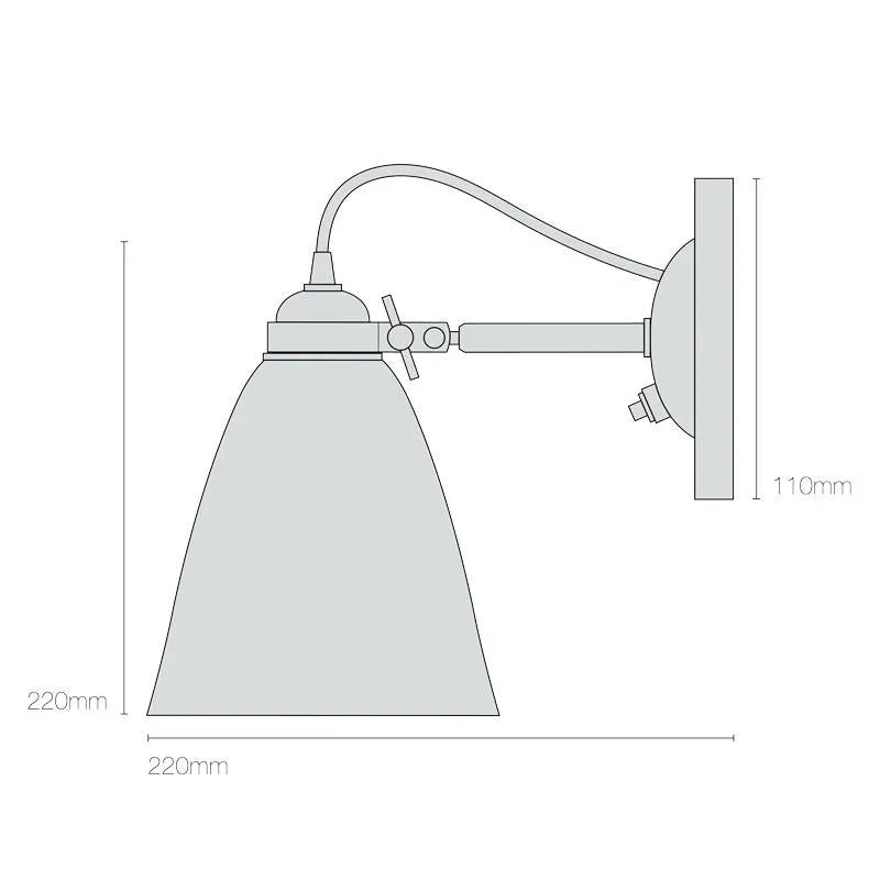 Original BTC Hector Medium Dome Switched Wall Light | All Square Lighting