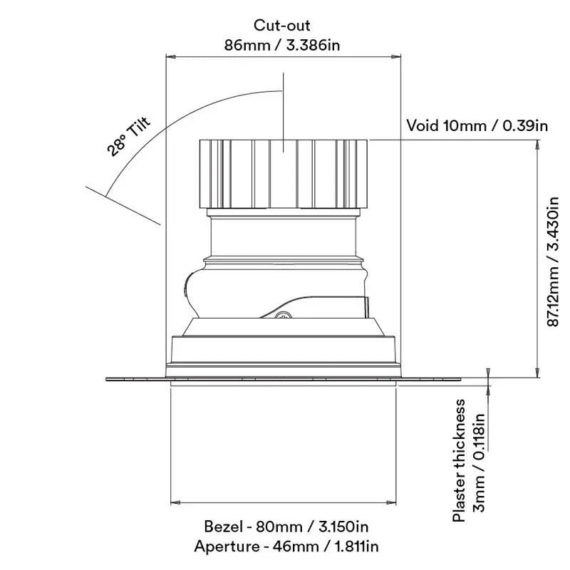 Orluna Camber Adjustable Downlight | All Square Lighting