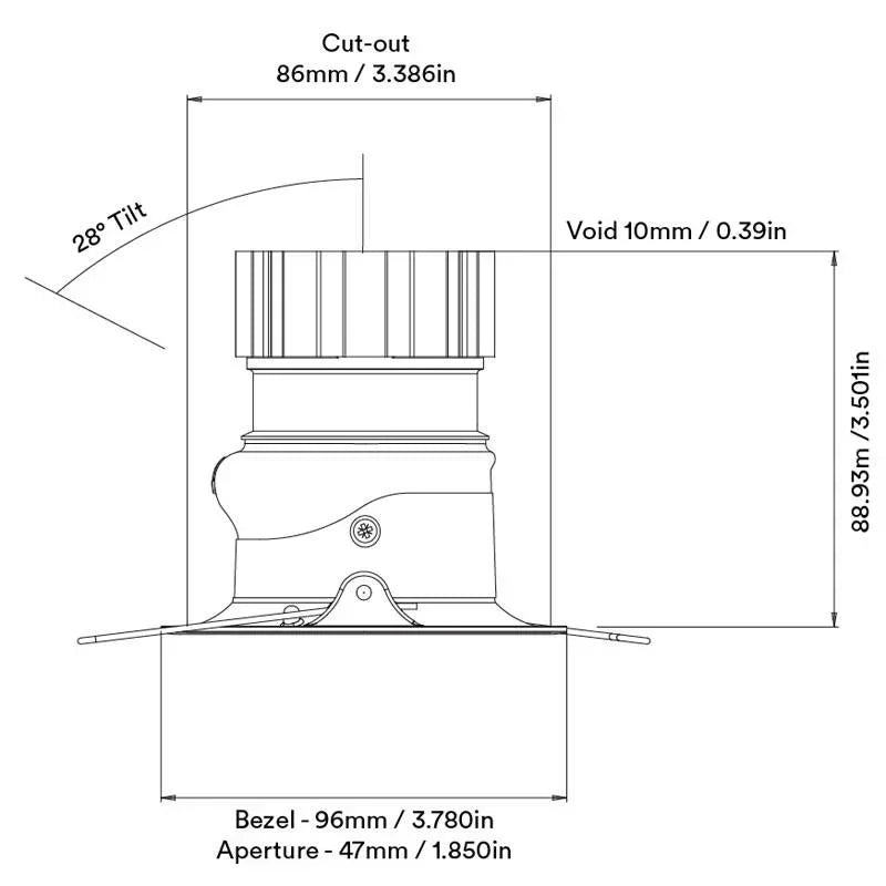 Orluna Curve Adjustable Downlight | All Square Lighting