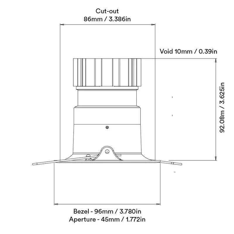 Orluna Curve Recessed Fixed Downlight | All Square Lighting