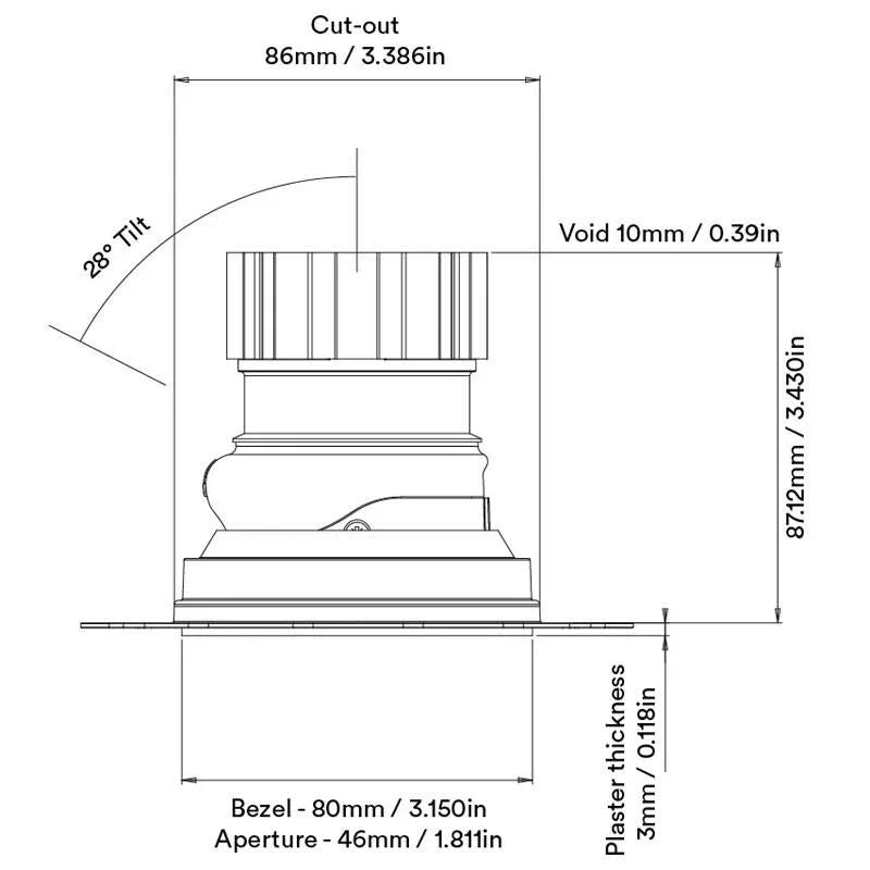 Orluna Fade Adjustable Downlight | All Square Lighting