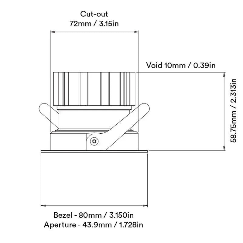 Orluna Fina Fixed Downlight | All Square Lighting