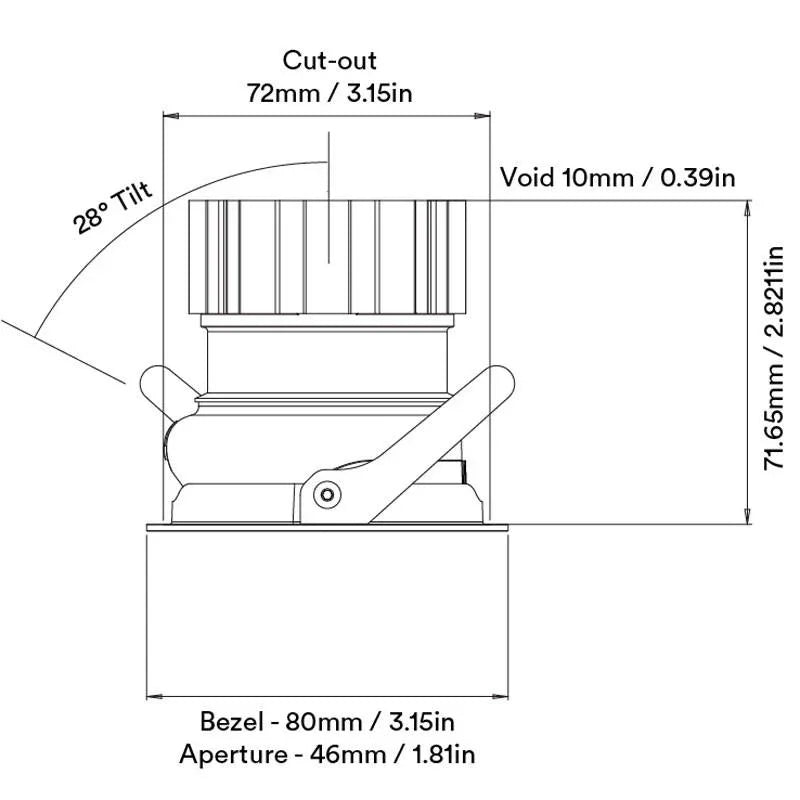 Orluna One Adjustable Downlight | All Square Lighting