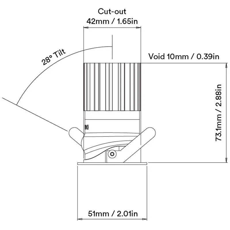 Orluna One Mini Adjustable Downlight | All Square Lighting