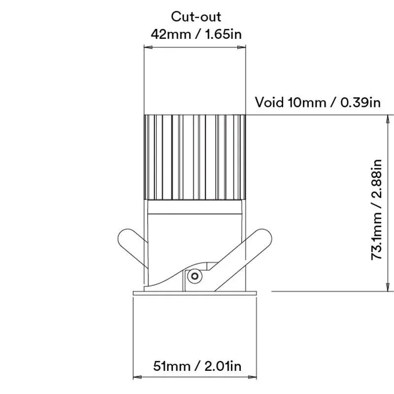 Orluna One Mini Fixed Downlight | All Square Lighting