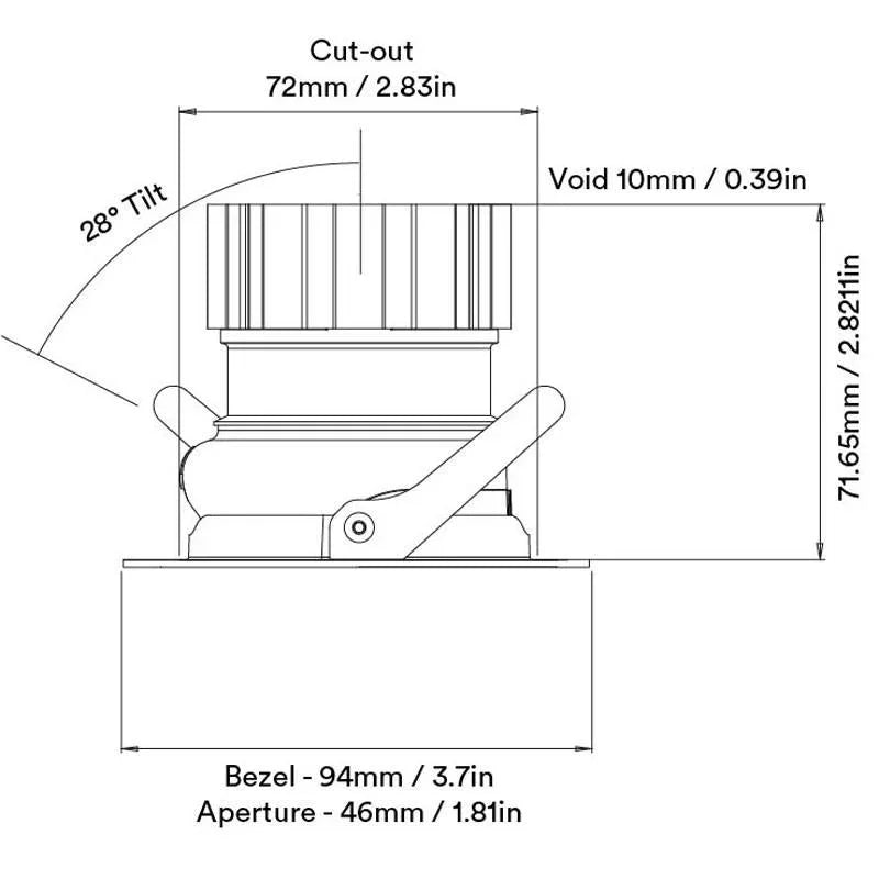Orluna Otto Adjustable Downlight | All Square Lighting