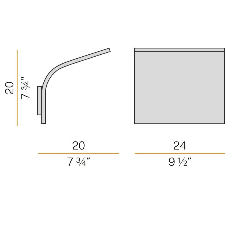 Panzeri App 24 Wall Light | All Square Lighting