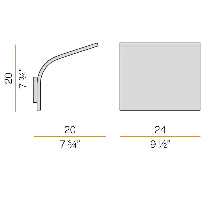 Panzeri App 24 Wall Light | All Square Lighting