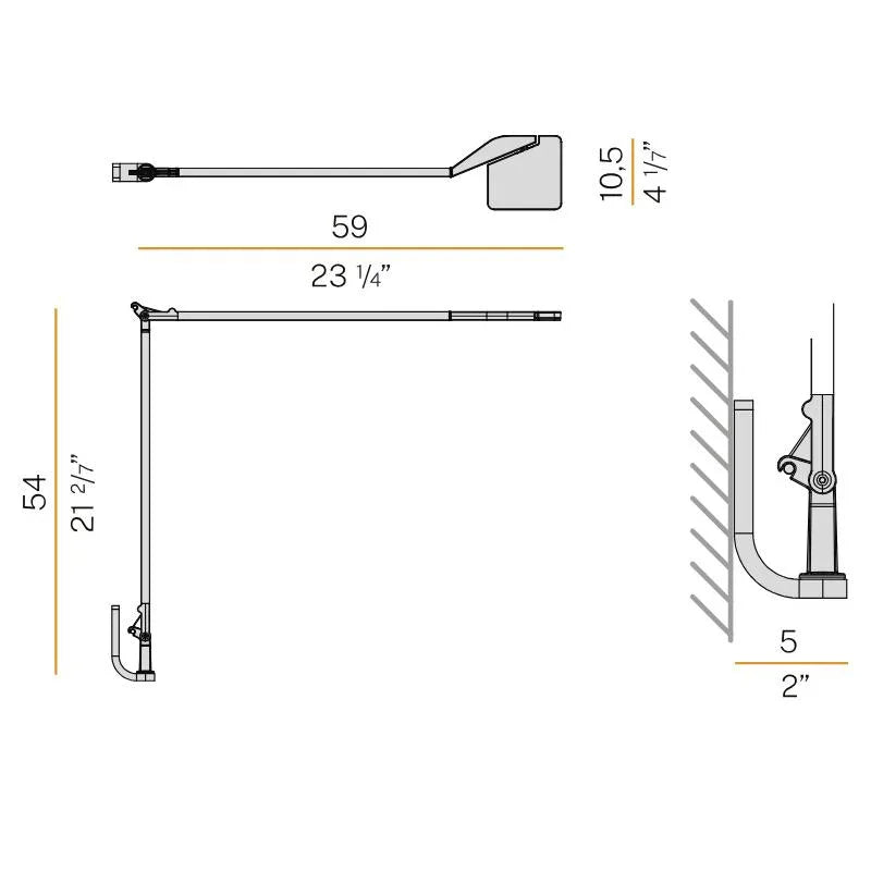 Panzeri Jackie Task Wall Light | All Square Lighting