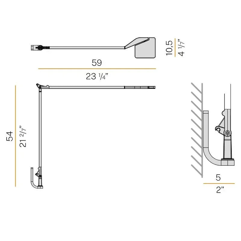 Panzeri Jackie Task Wall Light | All Square Lighting