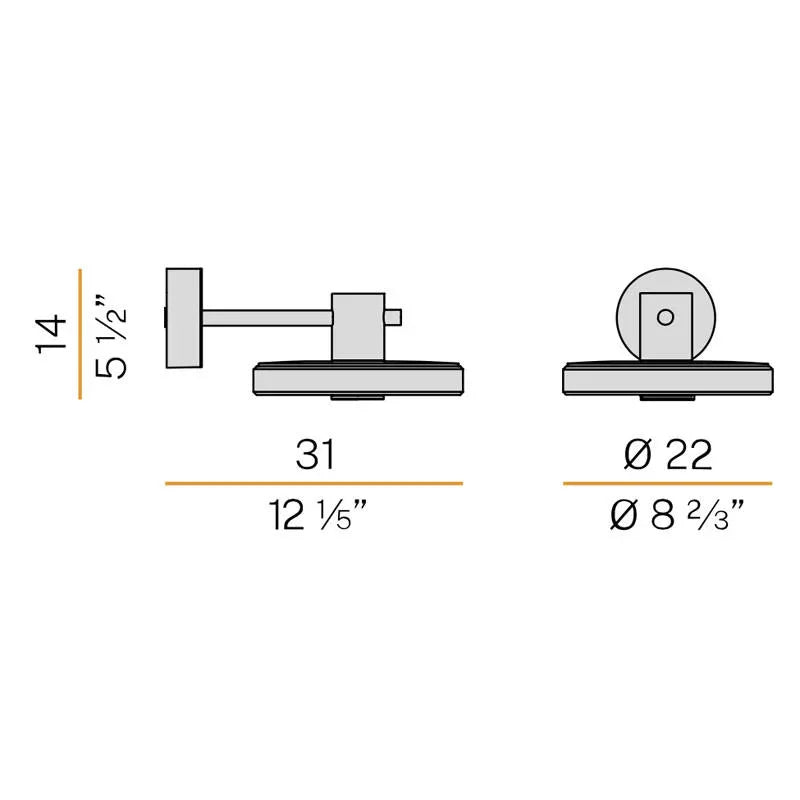 Panzeri Venexia Wall Light | All Square Lighting