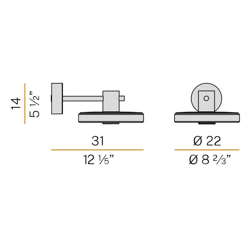 Panzeri Venexia Wall Light | All Square Lighting