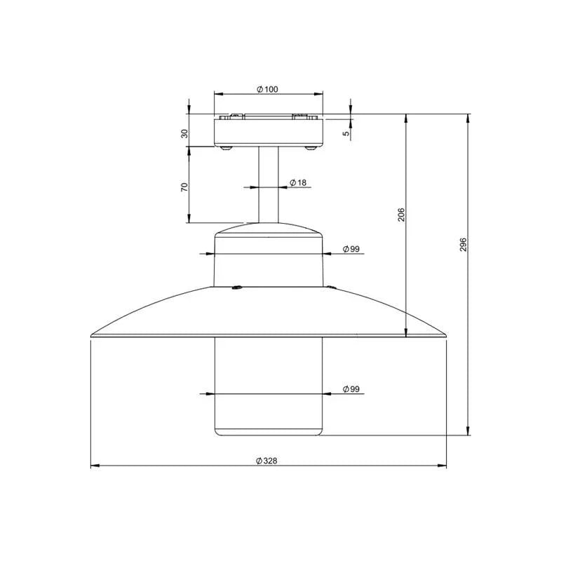 Roger Pradier Aubanne N°2 Ceiling Light | All Square Lighting