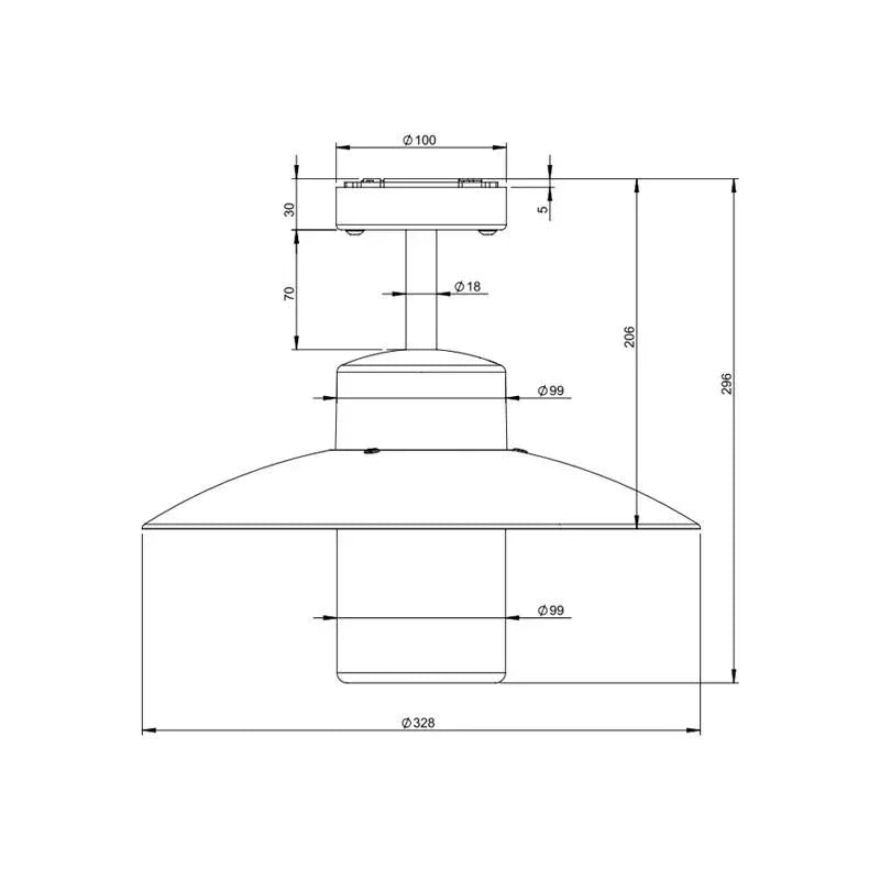 Roger Pradier Aubanne N°2 Ceiling Light | All Square Lighting