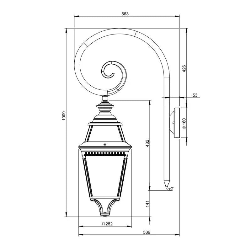 Roger Pradier Avenue 3 N°3 Wall Lantern | All Square Lighting