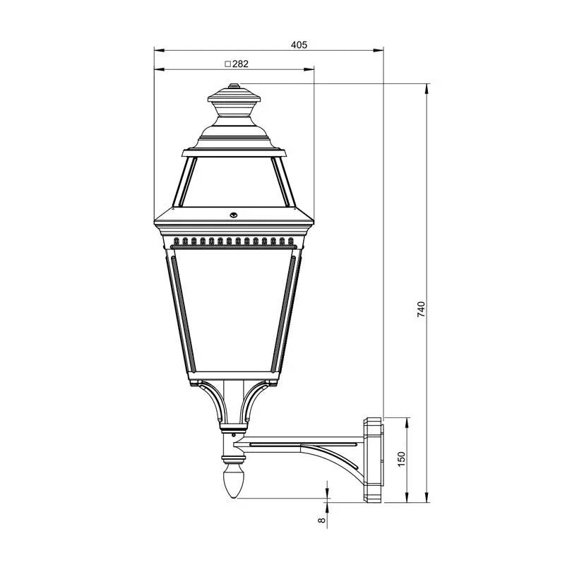 Roger Pradier Avenue 3 N°4 LED Wall Lantern | All Square Lighting