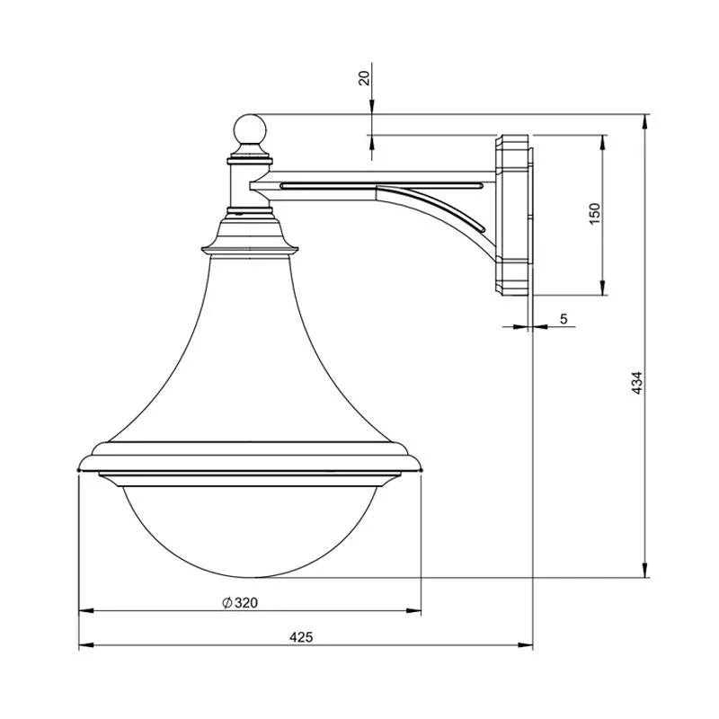 Roger Pradier Dallas N°4 Wall Light | All Square Lighting