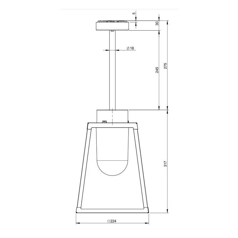 Roger Pradier Lampiok 1 N°2 Pendant Light | All Square Lighting