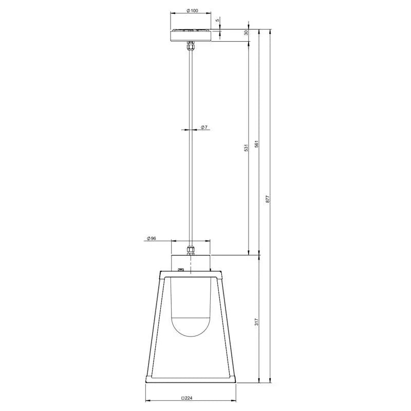 Roger Pradier Lampiok 1 N°3 Pendant Light | All Square Lighting