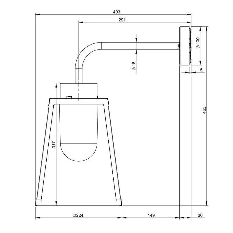 Roger Pradier Lampiok 1 N°5 Wall Light | All Square Lighting