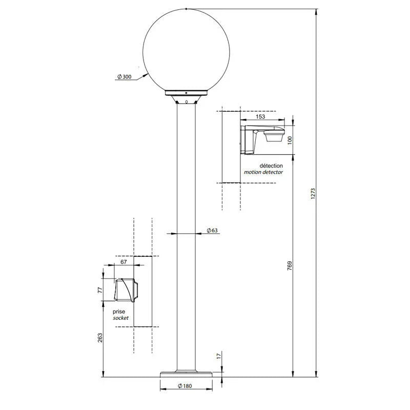 Roger Pradier Moon N°10 Floor Lamp | All Square Lighting