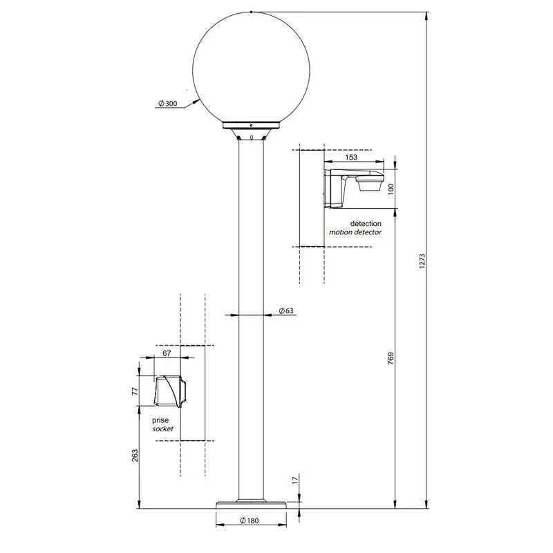 Roger Pradier Moon N°10 Floor Lamp | All Square Lighting
