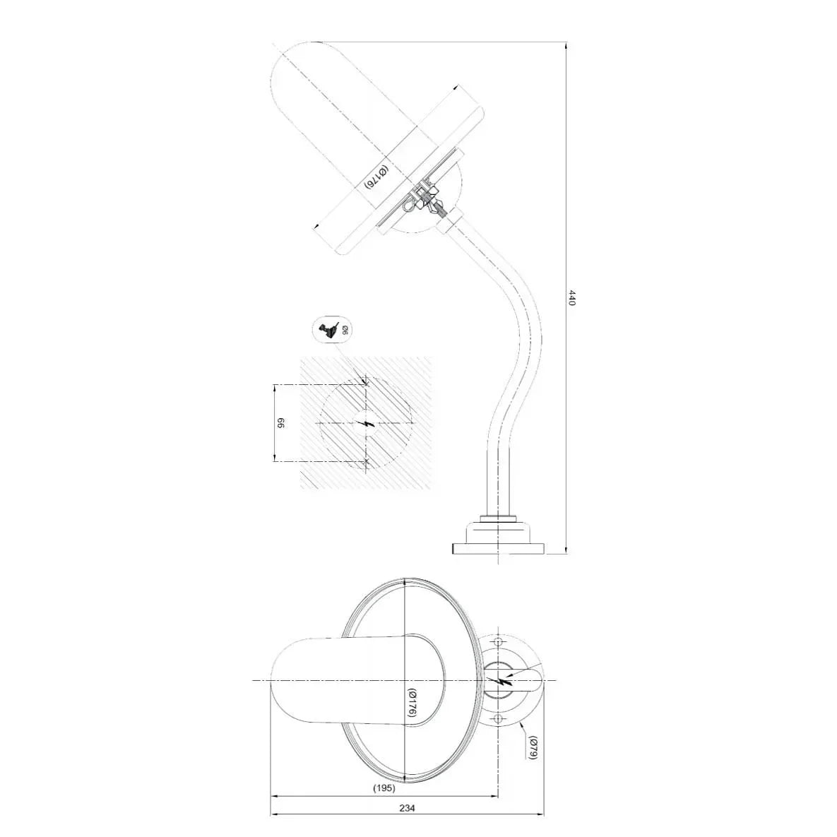 Tekna Butterfly N081 45° Wall Light | All Square Lighting