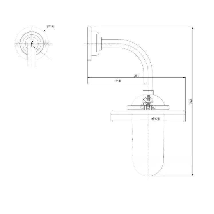Tekna Butterfly N081 90° Wall Light | All Square Lighting