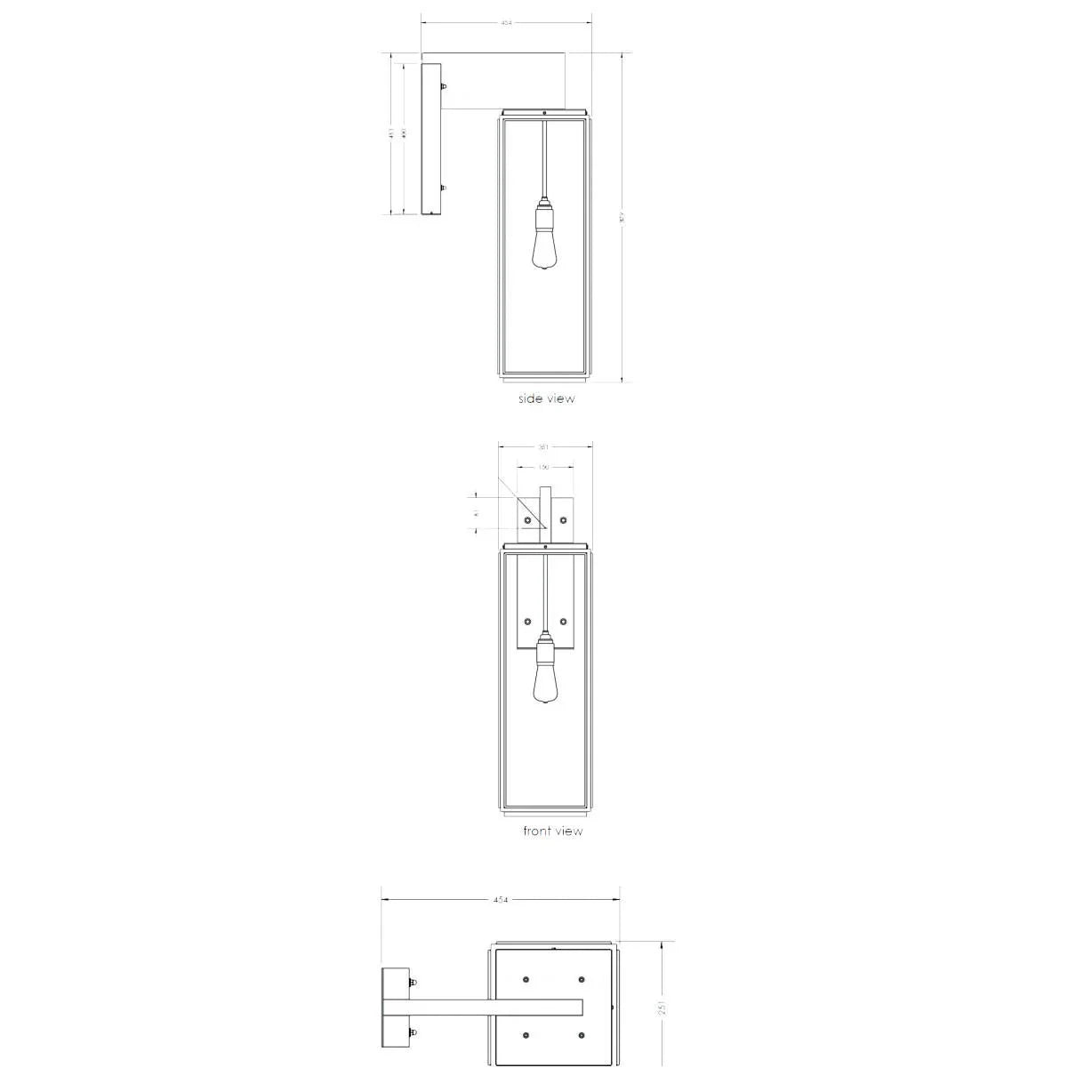 Tekna Ilford N004 Bracket 700 Wall Light | All Square Lighting