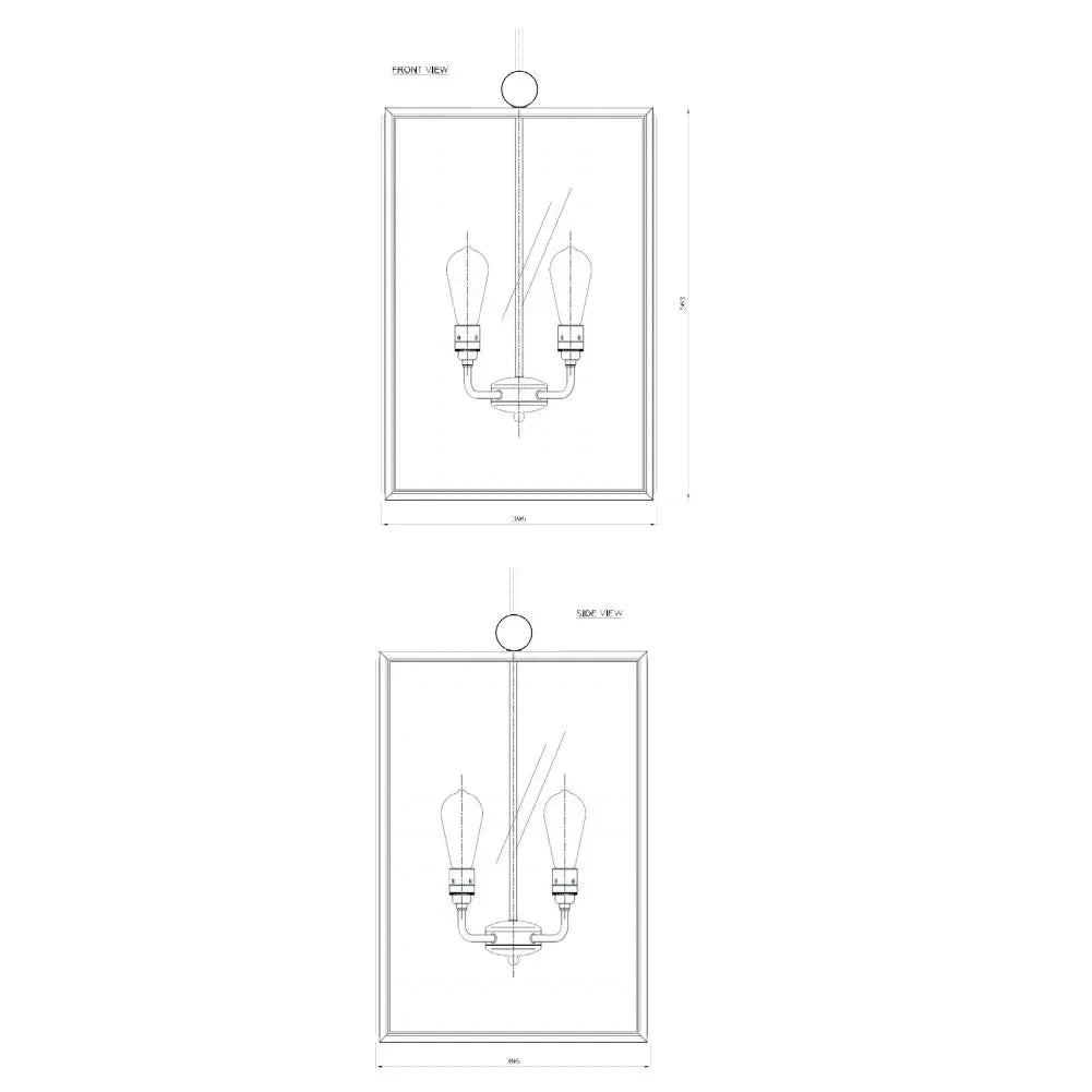 Tekna Ilford N102 Large Closed Top Pendant Light | All Square Lighting