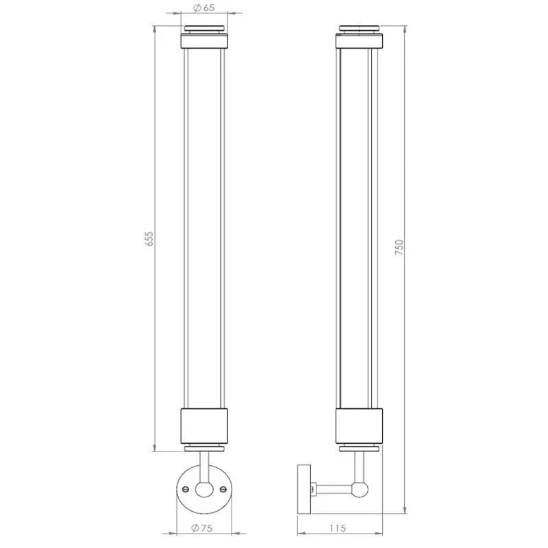 Tekna Kembleford N192 Large Single Wall Light | All Square Lighting