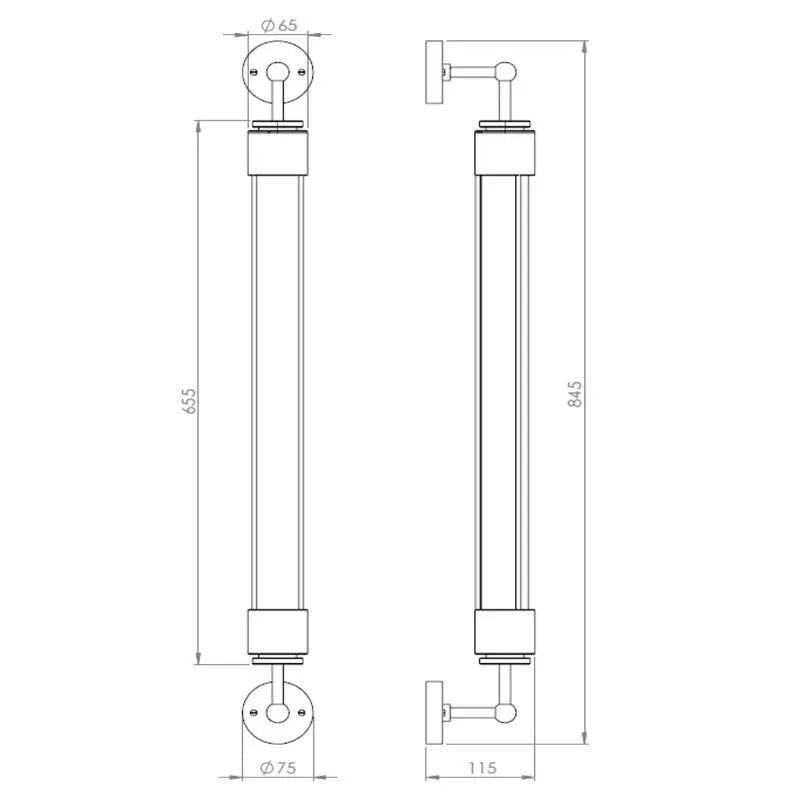 Tekna Kembleford N194 Large Double Wall Light | All Square Lighting