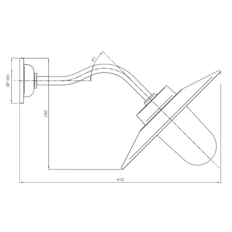 Tekna Quay N078 45 ° Wall Light | All Square Lighting