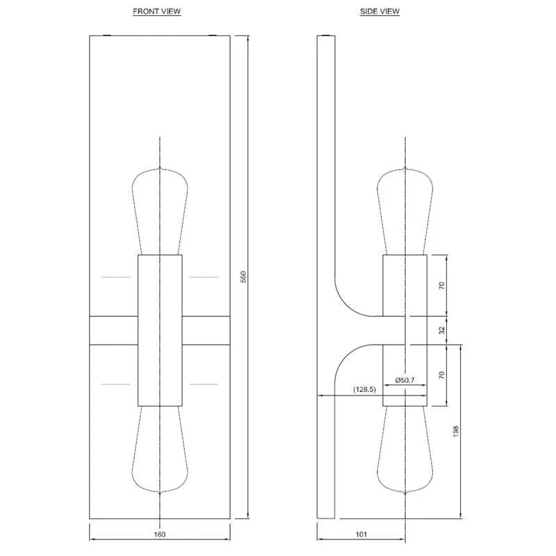 Tekna Walcott N123 Twin Wall Light | All Square Lighting
