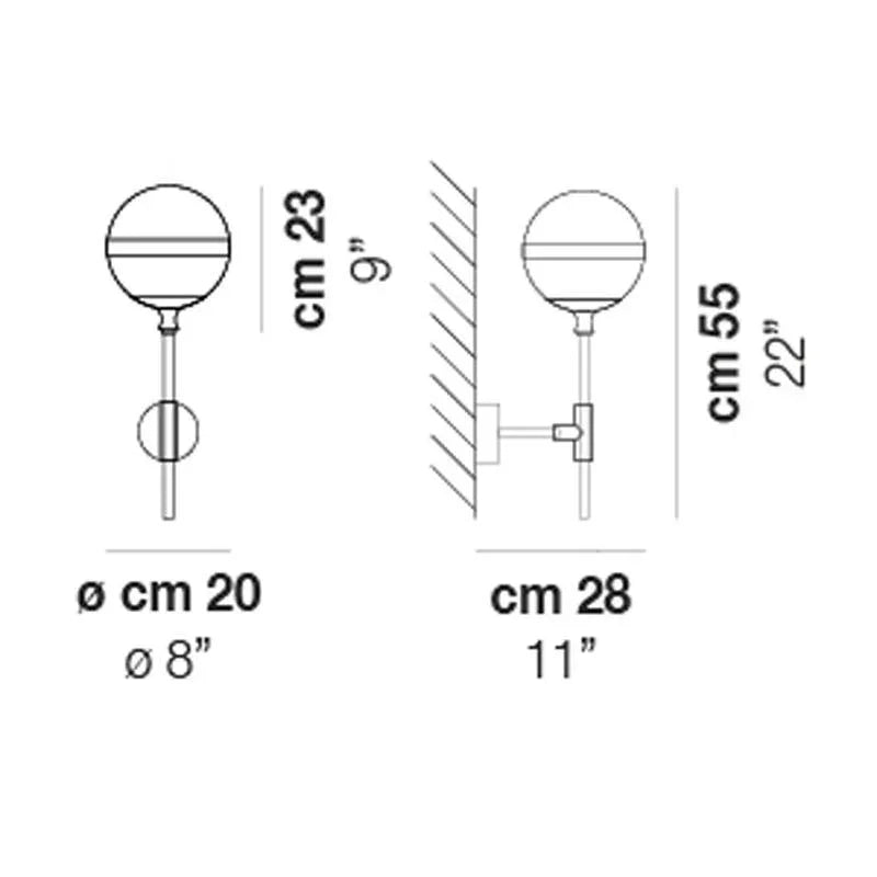 Vistosi Peggy Wall Light | All Square Lighting