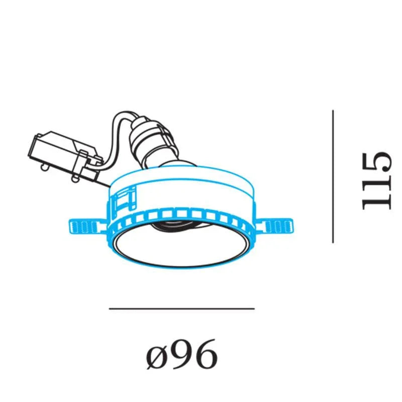Wever & Ducré Deep Adjustable 1.0 GU10 Trimless Downlight | All Square Lighting