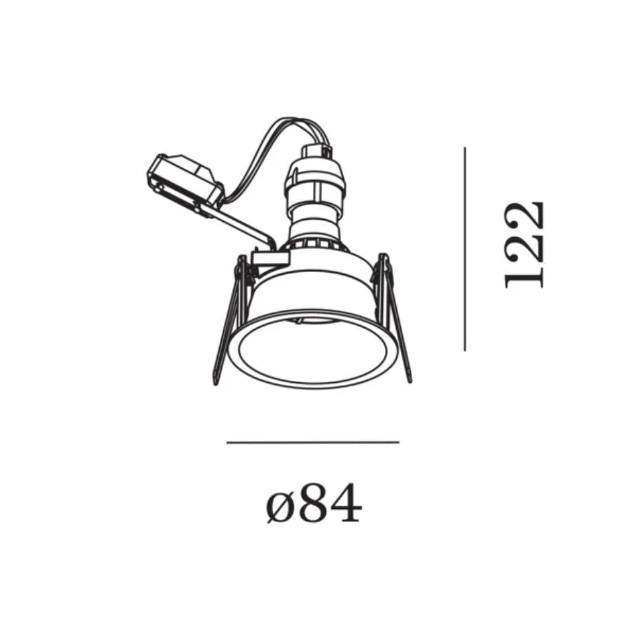 Wever & Ducré Deeper IP44 1.0 GU10 Downlight | All Square Lighting