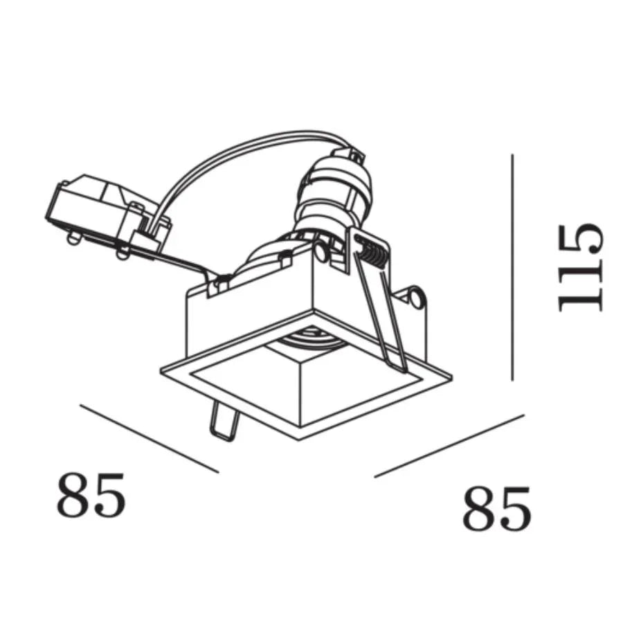 Wever & Ducré Plano 1.0 GU10 Downlight | All Square Lighting